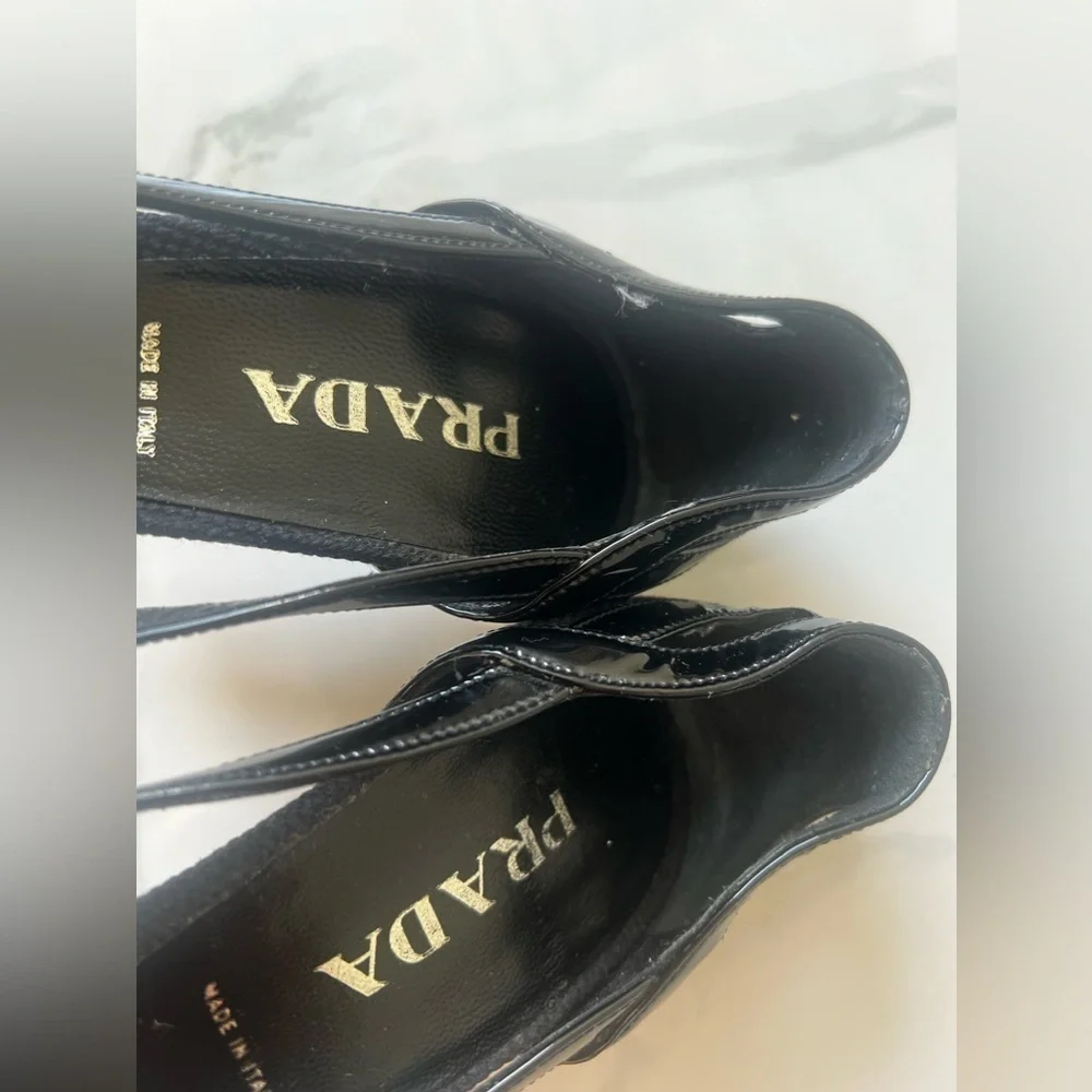 PRADA vero cuoio Sandals Heels sz 36 (6)